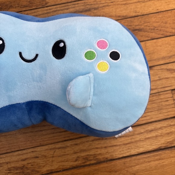 11" Level Up Plush Blue Video Game Controller Gaming Remote Pillow Toy - Picture 4 of 6